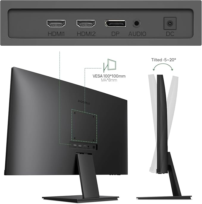 KOORUI 27 Inch 4K Monitor Computer UHD IPS Display, 99% sRGB, 95% DCI-P3 - Image 6
