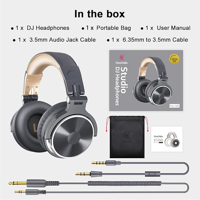 OneOdio Wired Over Ear Headphones Studio Monitor & Mixing DJ Stereo Headsets - Image 7