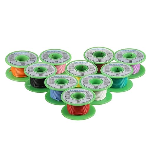 BNTECHGO 24 Gauge Silicone Wire Kit 10 Color Each 30 ft Flexible 24 AWG by BNTECHGO