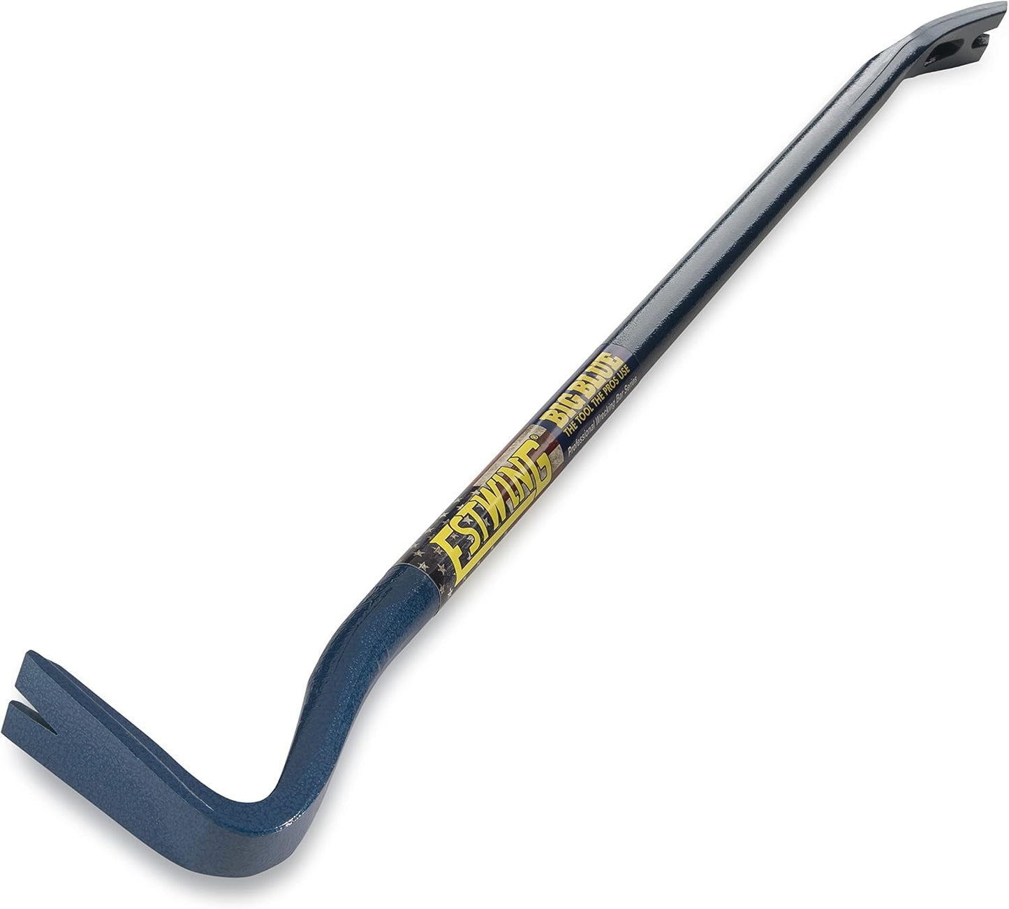 ESTWING Gooseneck Wrecking Bar PRO - 36" USA Made Pry Bar with Angled Chisel End & Forged Steel Construction - EWB-36PS | Made in USA, High Leverage Design, Chisel End, Slotted Hook End, Forged In One Piece