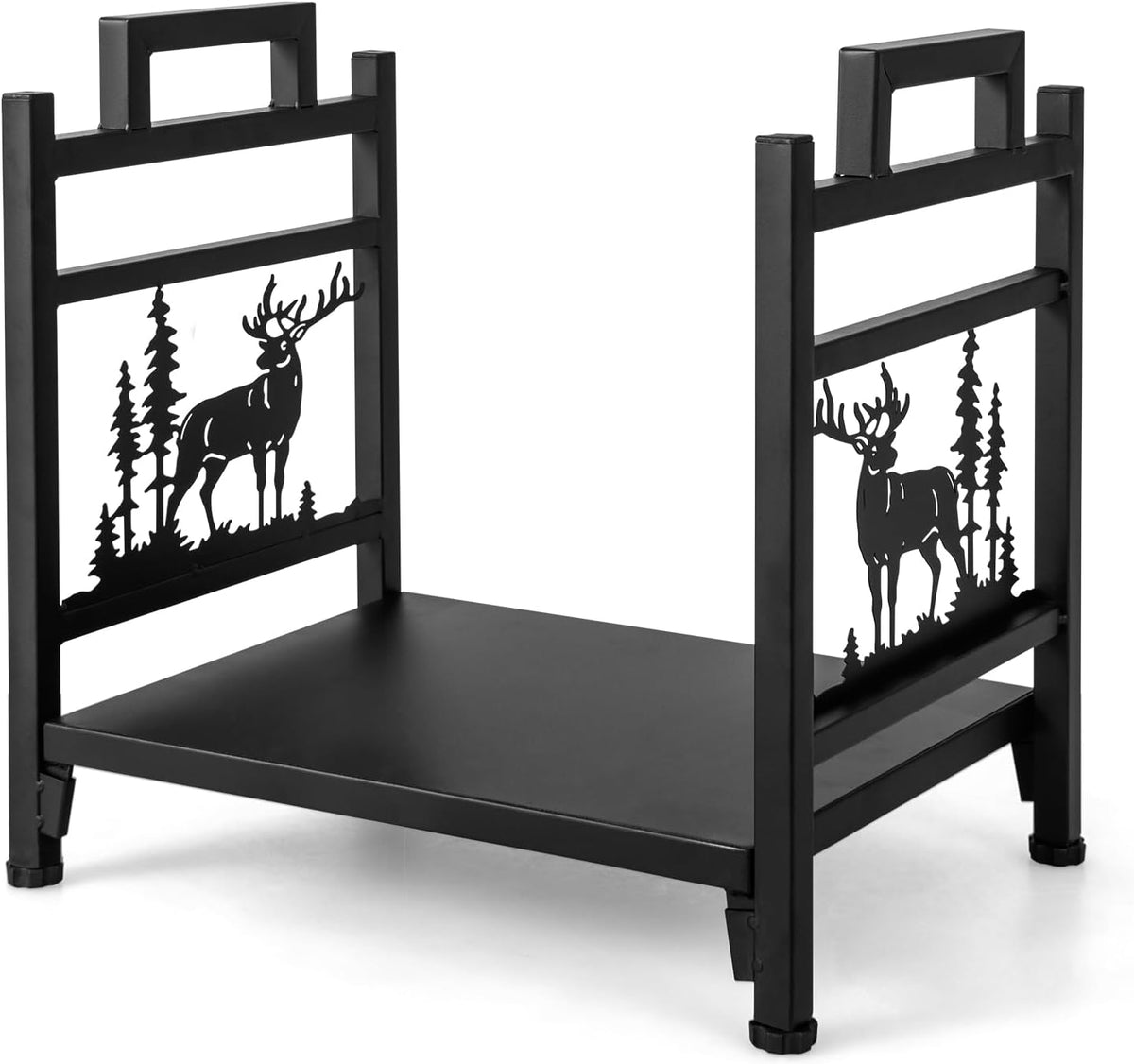 ironmax 18" heavy duty firewood rack with bottom, main product view