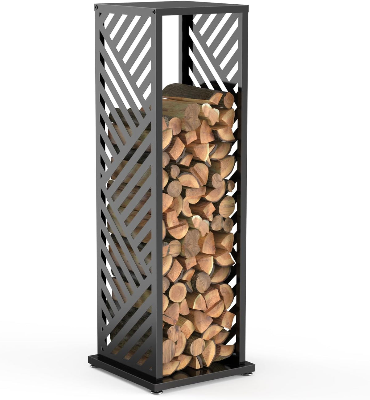 4ft firewood rack indoor, wood rack, metal, 1000, main product view