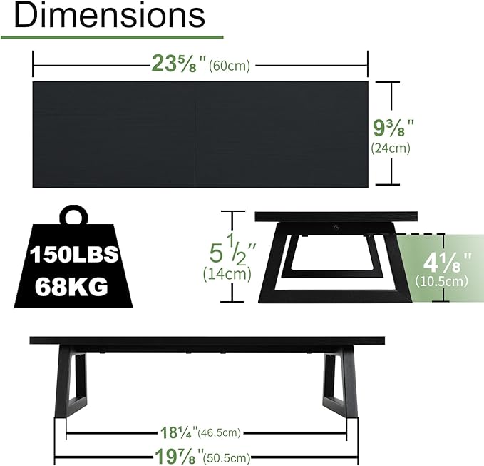 TEAMIX 24 inch Monitor Stand Riser, Printer Stand Riser - Image 5