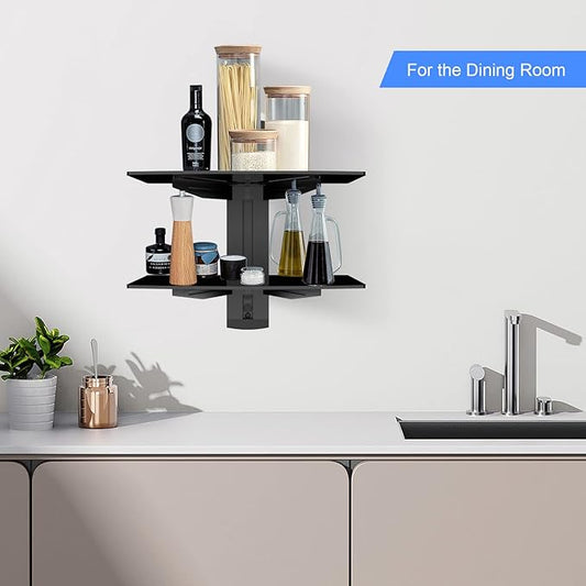 Suptek Glass Floating Shelves, TV Wall Mount - Image 2