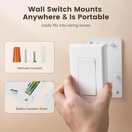 SURAIELEC Wireless Light Switch and Receiver Kit, Single Pole, RF 100 Feet - Image 7