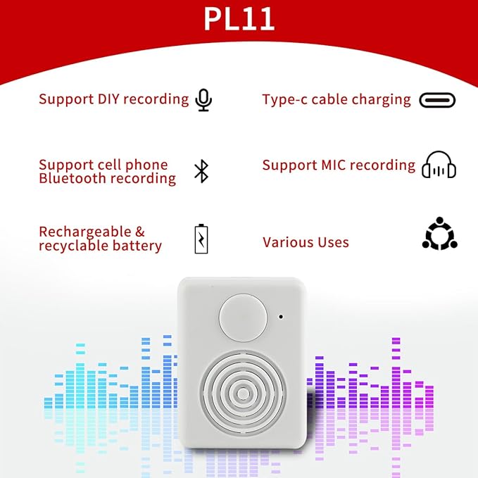 Voice Recorder Box, Support Bluetooth & MIC Recording Audio Box, 16MB Sound - Image 9