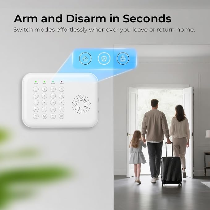 Hapippofa Alarm System for Home Security, WiFi/4G Home Alarm System - Image 2