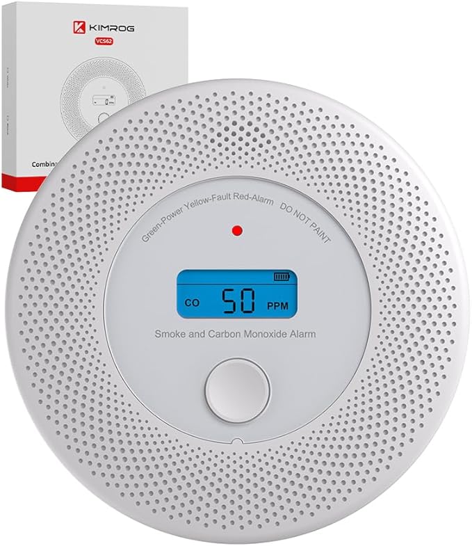 KIMROG 10-Year Sealed Battery 2-in-1 Smoke & Carbon Monoxide Detector Alarm | by Kimrog