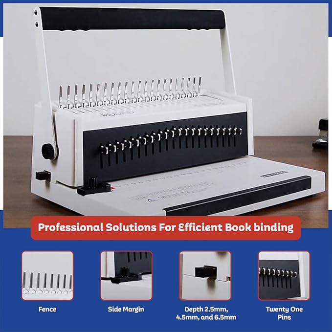 TruBind Manual Comb Binding Machine | Punch up to 20 Sheets | Bind up to 425 - Image 4