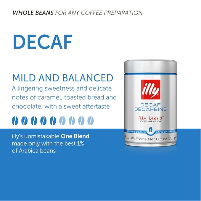 illy Decaf Whole Bean Coffee, Classico Decaffeinated Medium Roast, 100% Arabica - Image 3