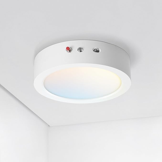 ASD LED 7" Round Flush Mount Ceiling Light Fixture, Low Profile Surface by ASDLightingCorporation