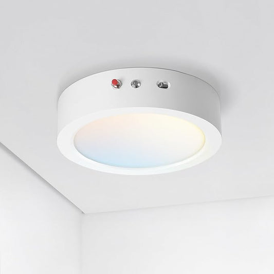 ASD LED 7" Round Flush Mount Ceiling Light Fixture, Low Profile Surface by ASDLightingCorporation