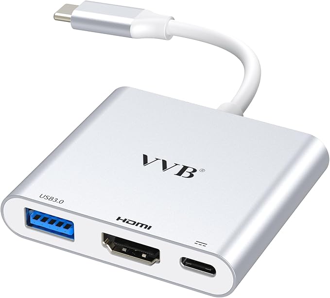 USB C to HDMI Adapter, USB-C Adapter Hub by VVB