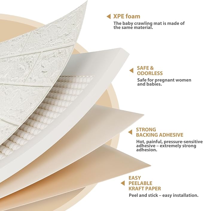 JOLOV 10 PCS3D Wall Panels Peel and Stick - Image 4
