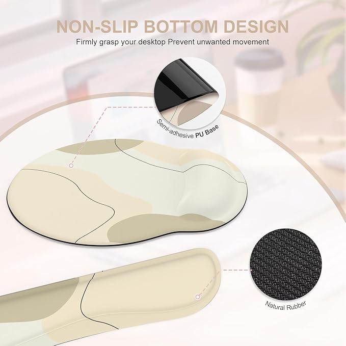 iCasso Large Gaming Mouse Pad Wrist Support Set, Desk Mat, 4in1 XXL Mousepad + - Image 5