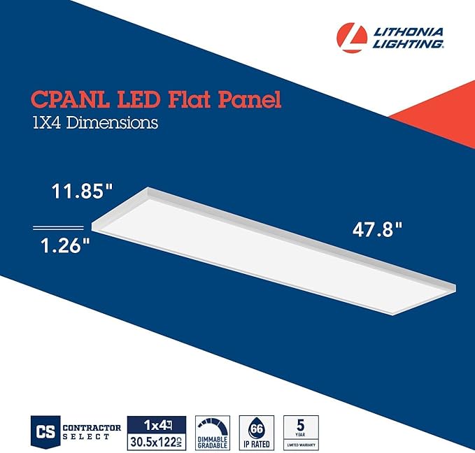 Lithonia Lighting CPANL 1x4 LED Flat Panel Light, 1 Ft. x 4 Ft. LED Light Panel - Image 5