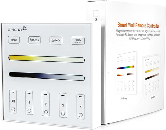 XXK WR02RF RF Panel Remoter, 4-Zone 2.4G Wall Mounted RF Remote Control by XXK