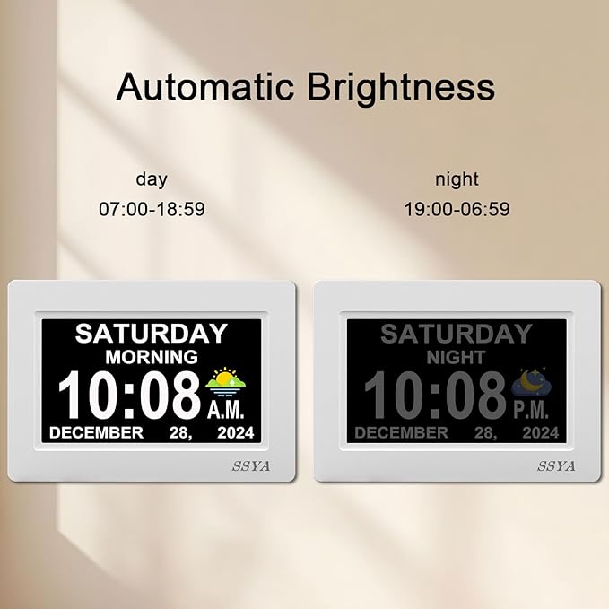SSYA Digital Calendar Alarm Clock - Image 3