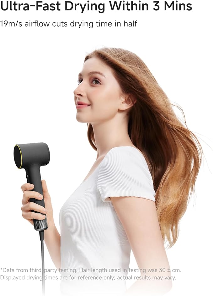 Laifen MINI Hair Dryer, Lightweight and Compact High Speed 200M Ionic Blow Dryer - Image 6