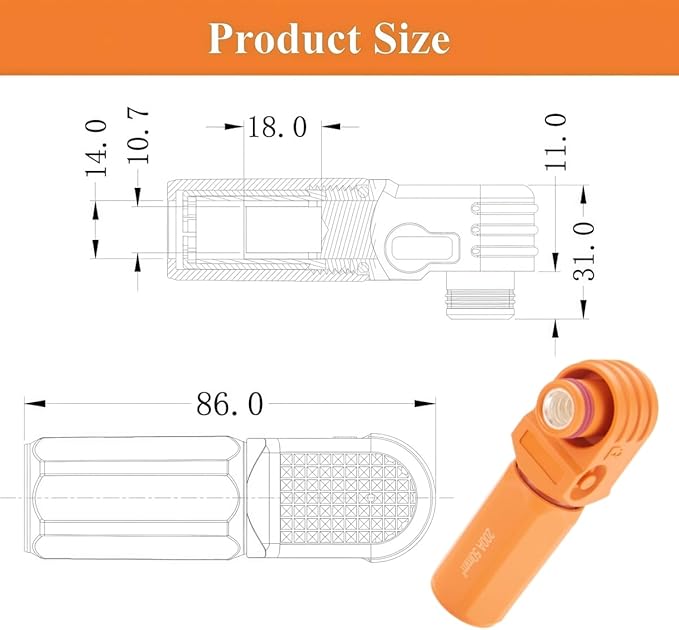 1 Set Battery Energy Storage Connector 200A 50mm² High Current HV Connectors - Image 6