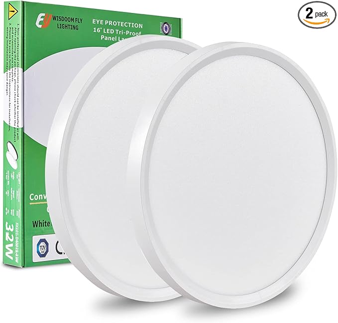 2PK 15.8 Inch LED Flush Mount Ceiling Light, 3000K/4000K/6000K CCT Selectable by FY+WISDOM+FLY+LIGHTING