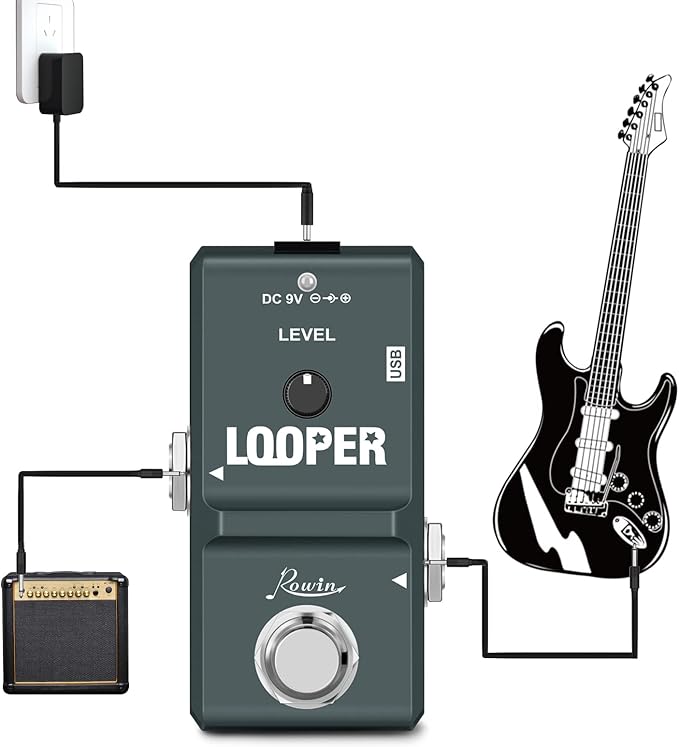 Rowin Tiny Looper Electric Guitar Effect Pedal 10 Minutes of Looping Unlimited - Image 6