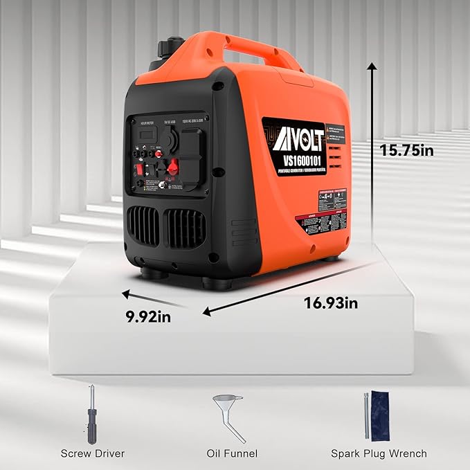 AIVOLT 1600W Super Quiet Inverter Generator, Ultra Lightweight Gas Powered - Image 7