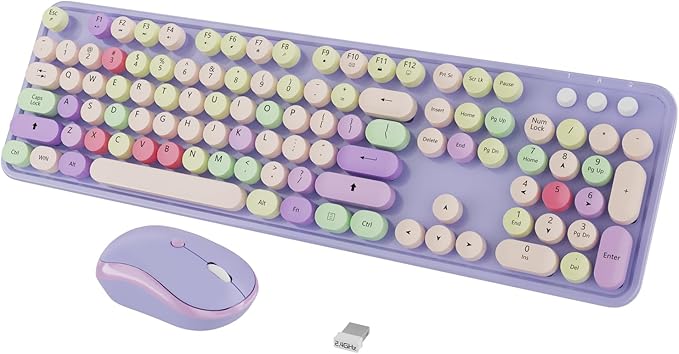 Wireless Typewriter Keyboard and Mouse by Kootop