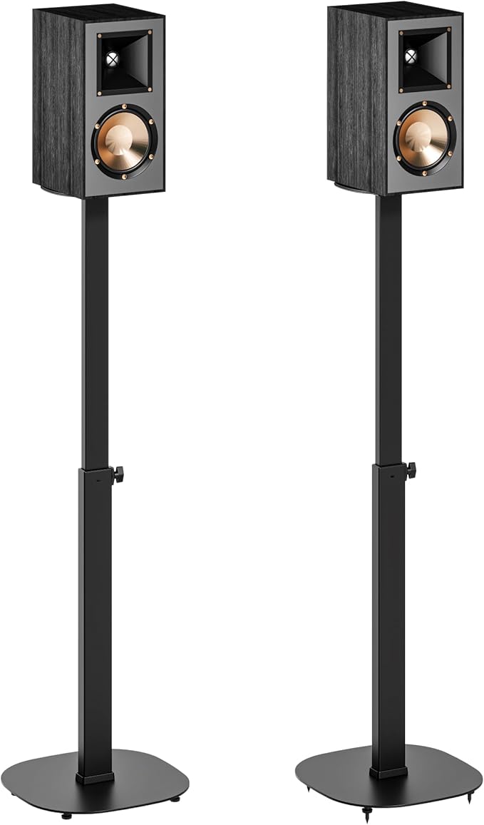 Pegzone Height-Adjustable Speaker Stand Pair from 28.6" to 46.1", 22lbs Capacity by Pegzone