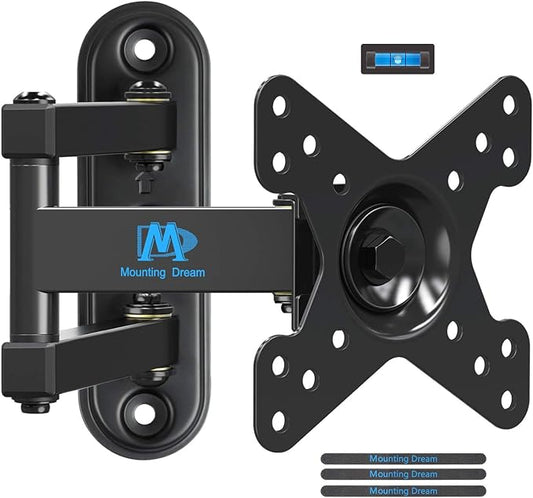 Mounting Dream UL Listed Full Motion Monitor Wall Mount TV Bracket by MountingDream