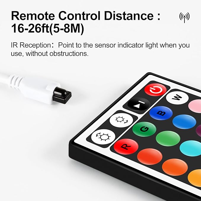 44 Key LED Strip Light Remote Controller, IR Wireless Dimmer - Image 2