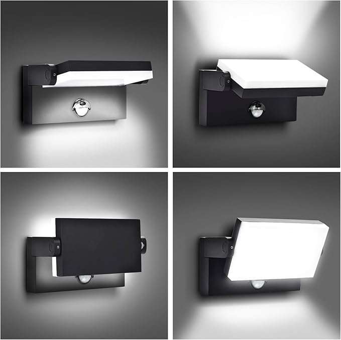 rosykite Motion Sensor Outdoor Wall Pack Lights, 40W Acrylic LED Porch Lights - Image 4
