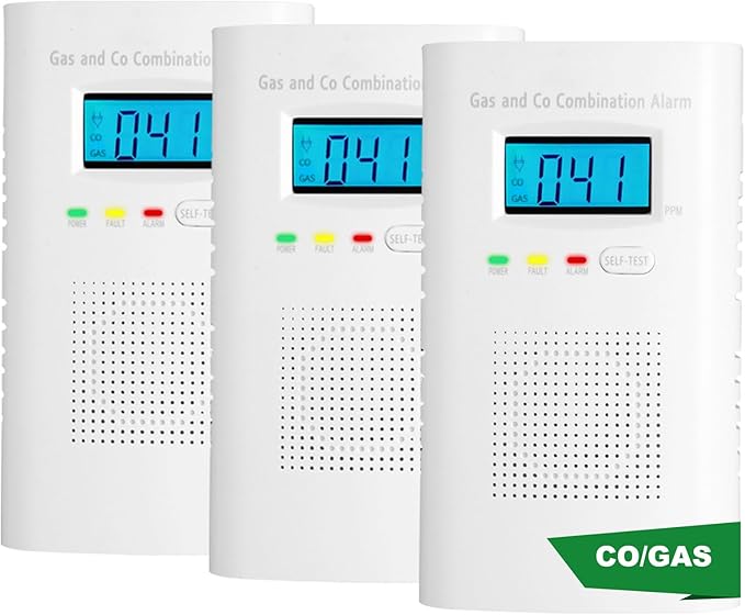 Combination Gas and Carbon Monoxide Detector Plug-in | CO Alarm & Natural Gas by Vzmcov