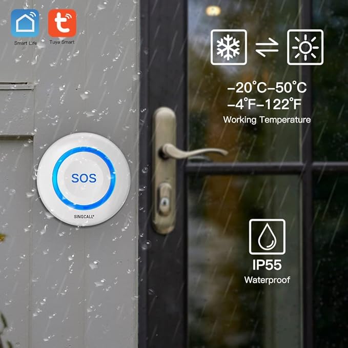 SINGCALL Tuya WiFi Intelligent Healthcare SOS Wireless Caregiver Alert Call - Image 5