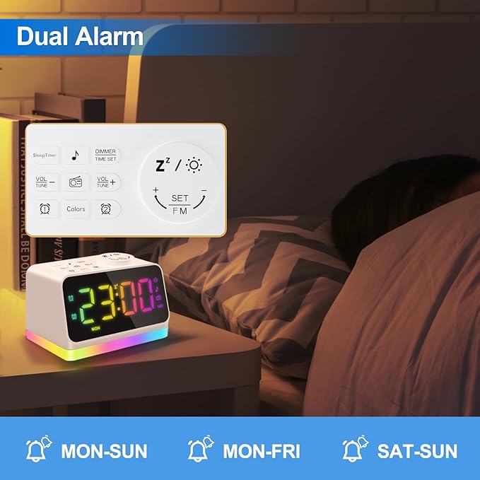 JALL Digital Alarm Clock with FM Radio - Image 6