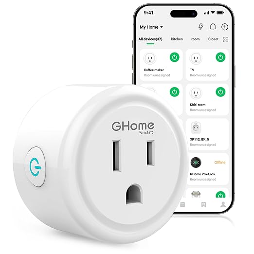 GHome Smart Plug, WiFi Smart Plugs Work by GhomeSmart