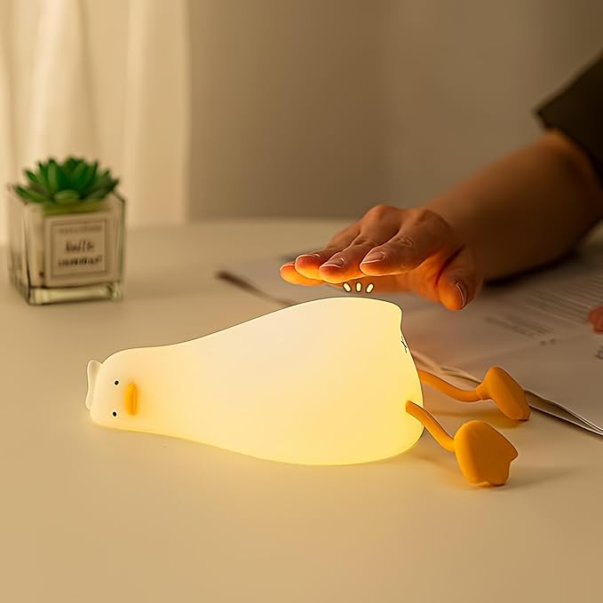 Lying Flat Duck Night Light, 3 Level Dimmable LED Nursery Nightlight, Cute by Unknown