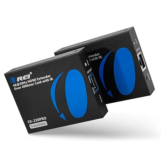OREI HDMI Over Ethernet Extender Over Single CAT6/7 Ethernet Cable 4K@30Hz Up by OREI