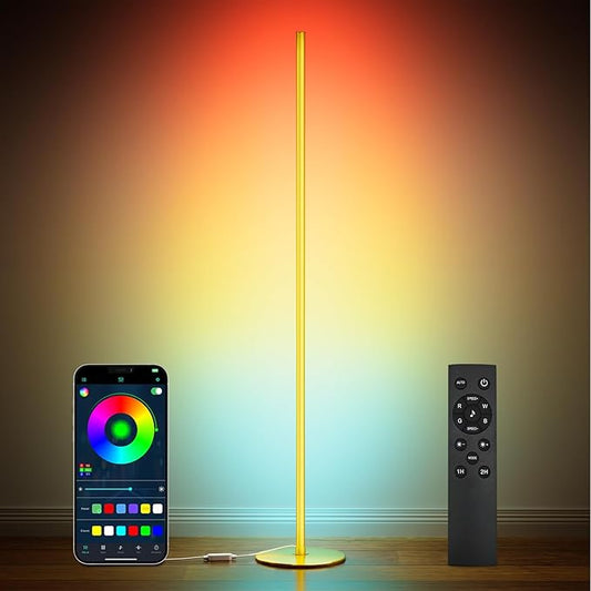 luckystyle Smart RGB Corner Floor Lamp, Bright LED Tall Modern Floor Lamp by luckystyle