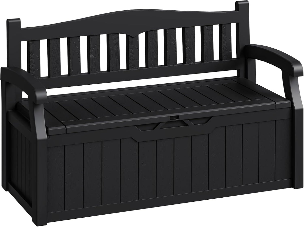 80-gallon outdoor storage bench for patio, garden, pool, main product view