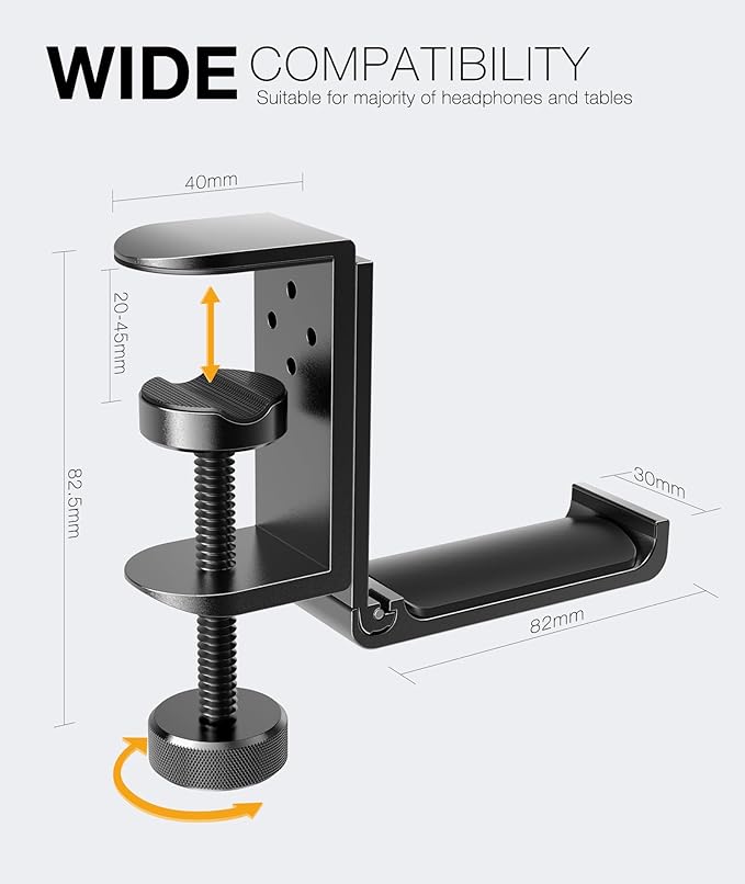 APPHOME New Foldable Headphone Stand Hanger Holder Aluminum Headset Soundbar - Image 5