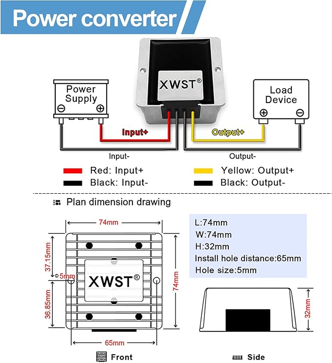 DC DC 12V to 19V 10A Step-up Module, Boost Converter 9V-13V to 19V Voltage - Image 4