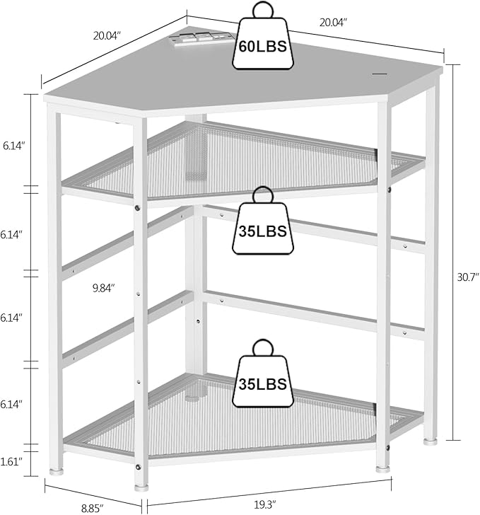 VEDECASA Corner Printer Stand Table - Image 4