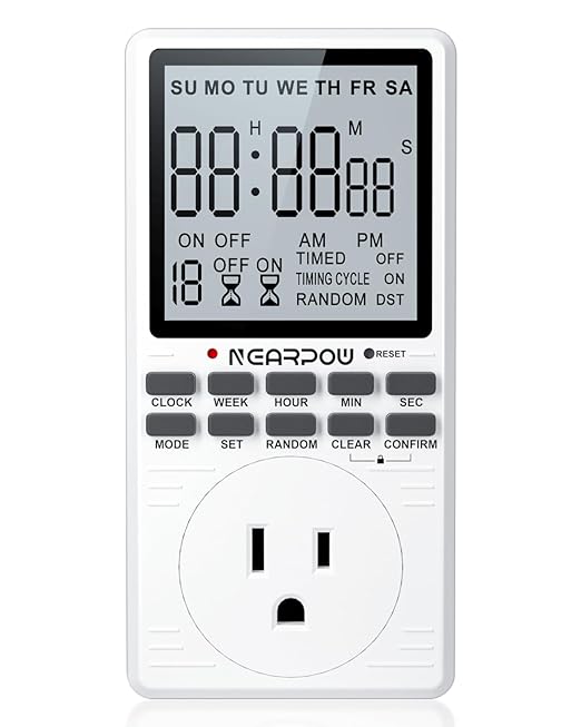 Outlet Timer, NEARPOW Multifunctional Programmable Timer by NEARPOW