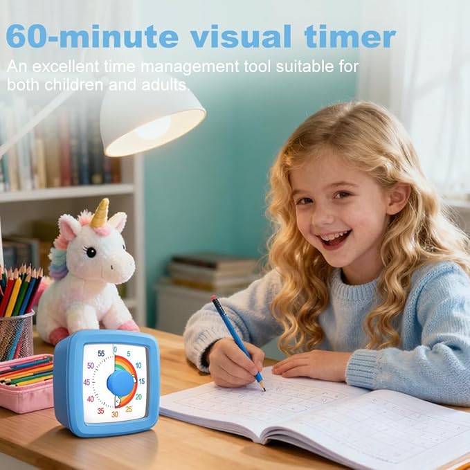 MEPHILIMIA Visual Timer for Kids & Adults, 60 Minute Rainbow Countdown Timer - Image 4