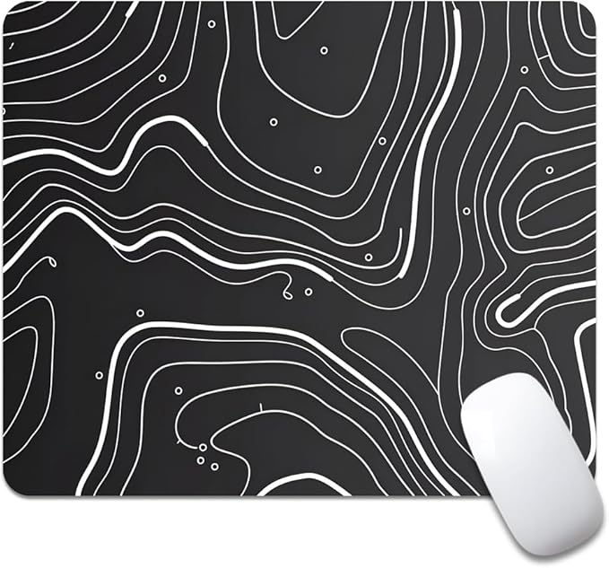 Abstract Topographic map Square Mouse pad, Waterproof, Anti Slip Rubber Base by Goodsprout