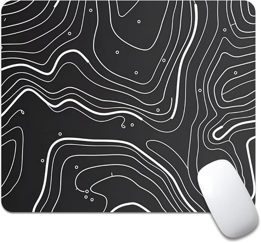 Abstract Topographic map Square Mouse pad, Waterproof, Anti Slip Rubber Base by Goodsprout