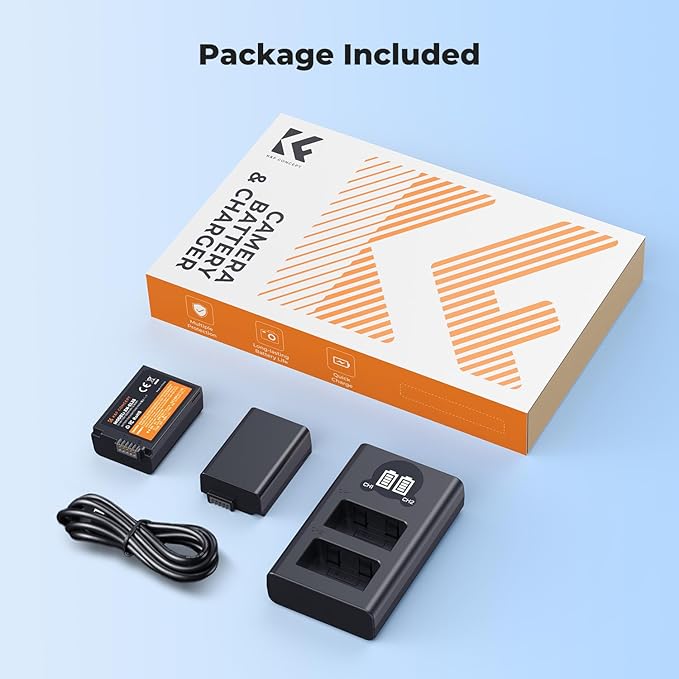 K&F CONCEPT 1600mAh EN-EL25 Battery 2-Pack EN-EL25A Battery and Dual LCD - Image 7
