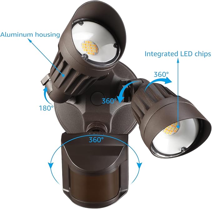 LEONLITE 3CCT LED Security Light, Motion Sensor Outdoor Lights, Dusk to Dawn - Image 6