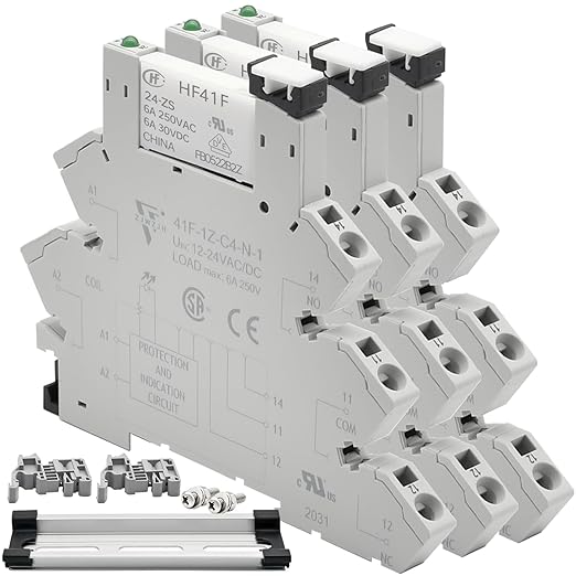3Pcs 24V Miniature Relay for PLC Controller 24VDC and 24VAC Relay SPDT 6Amp by ZJWZJH